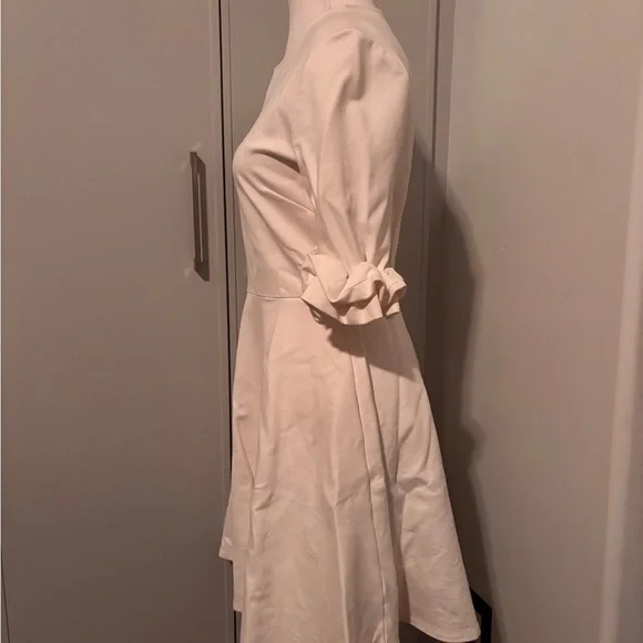 Ted Baker Ivory Long Sleeve Dress with Ruffle Detail - Picture 4 of 12